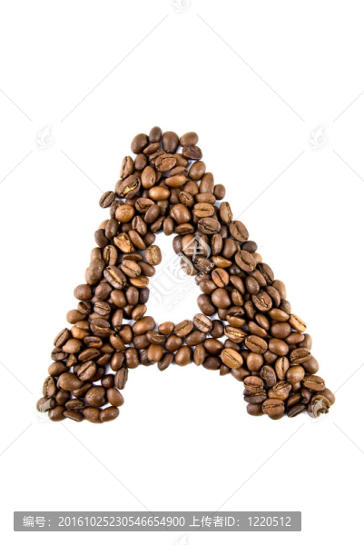 白色的咖啡字母