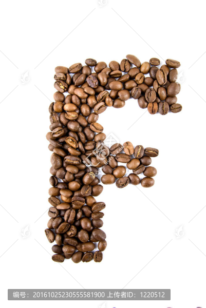 白色的咖啡字母
