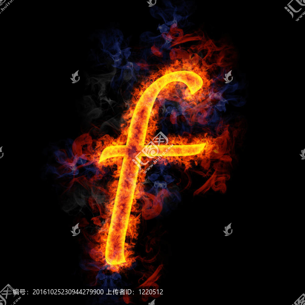 火熱的字母F。