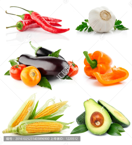 设置白色的蔬菜水果