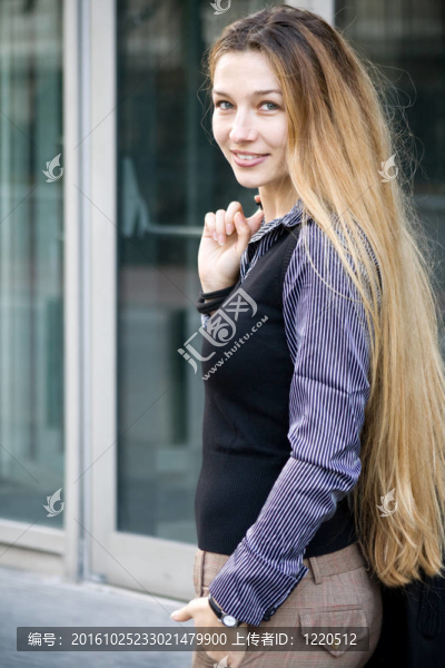 美麗的成功的商人