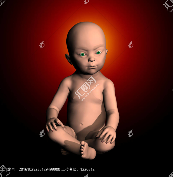 坐在嬰兒