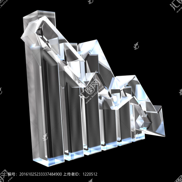 透明玻璃中的統(tǒng)計(jì)圖形
