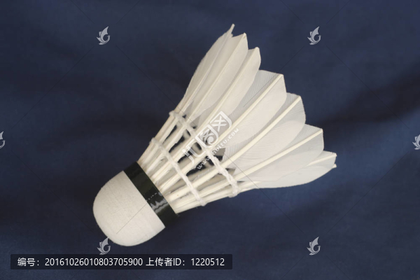 藍(lán)色背景上的一個白色的毽子
