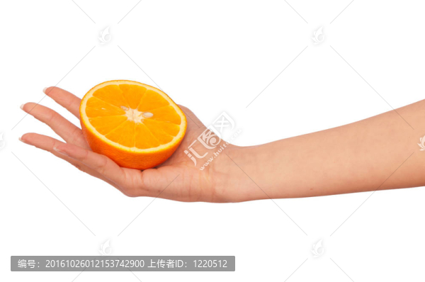 一半的桔子