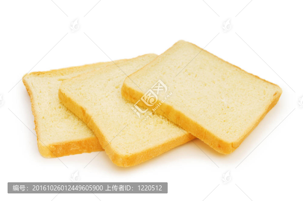 白底切片面包