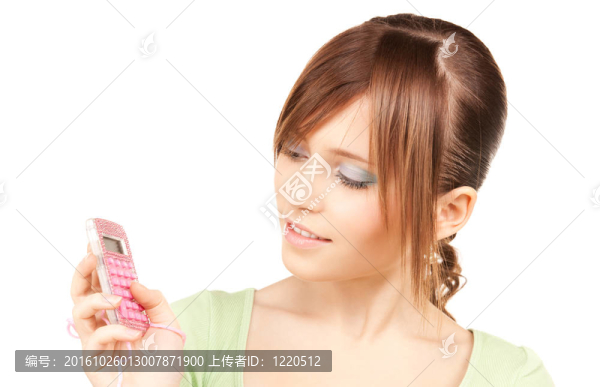 可愛的少女與計算器