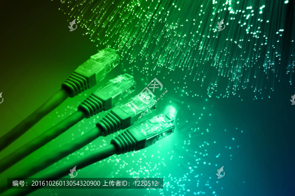 光纖背景與大量的光點(diǎn)