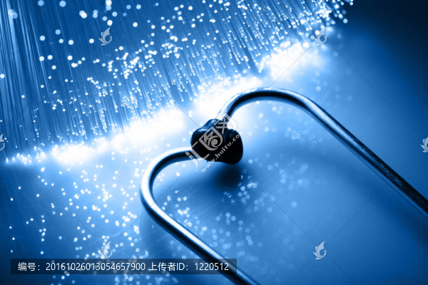 光纖背景與大量的光點