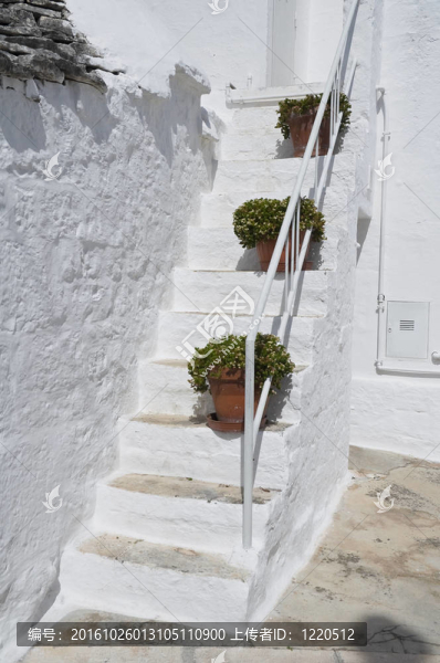 靠近一個(gè)特路羅樓梯。阿爾貝羅貝洛。Apulia。