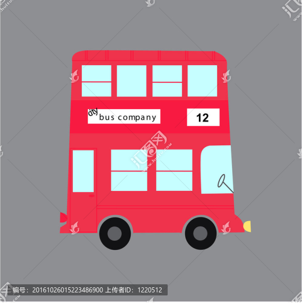 紅色的公共汽車