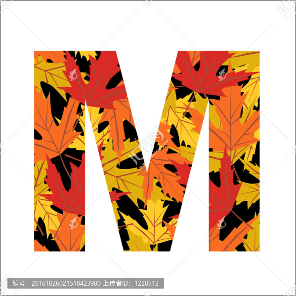 秋葉字體；字母M