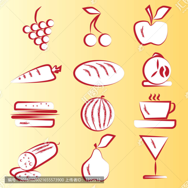 紅色食品圖標(biāo)1