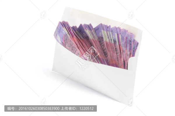 信封上有美元紙幣