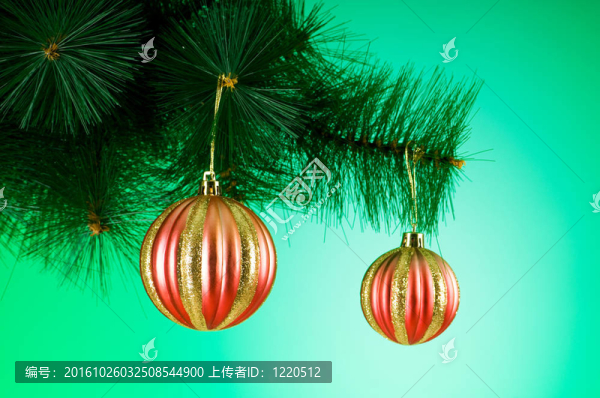 彩色漸變背景圣誕裝飾