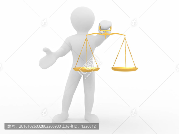 有量表的人。正義的象征