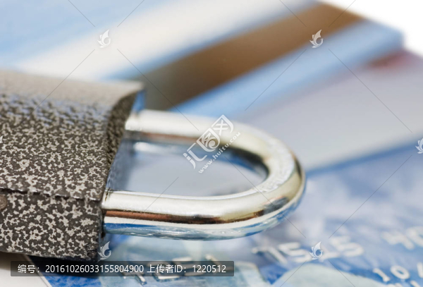 信用卡和鎖-安全概念