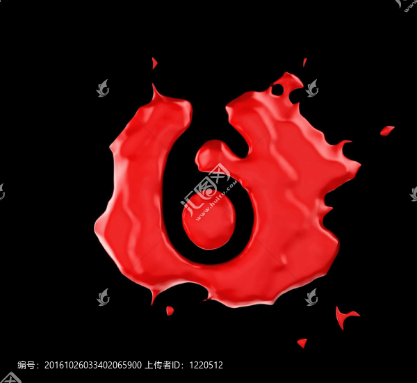 圖6在黑色背景上的紅色斑點(diǎn)