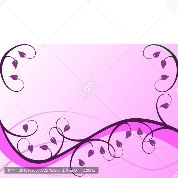 一款抽象花卉背景插畫