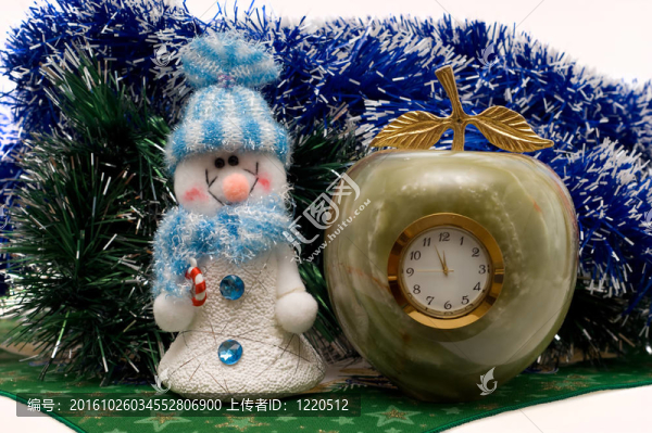桌面時(shí)鐘和雪人