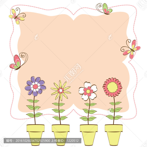 五顏六色的花蝴蝶