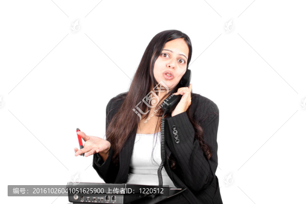 女商人在電話
