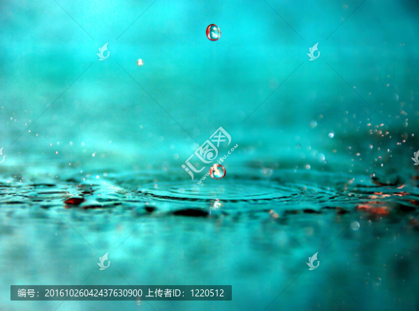 水滴；水
