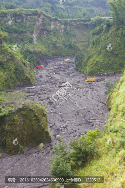 火山砂采礦；日惹；印度尼西亞