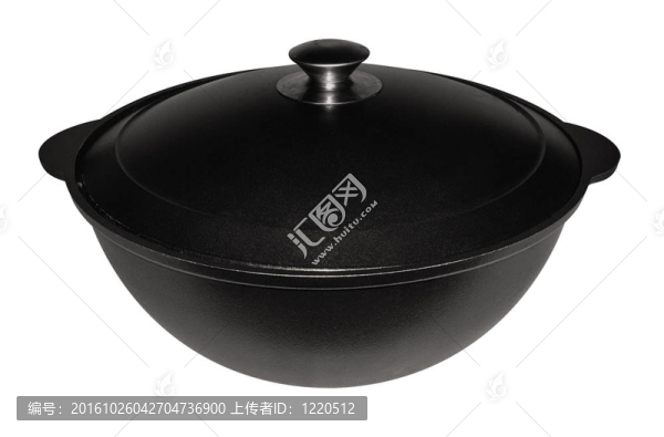 Black,kazan（炊具）在白色背景