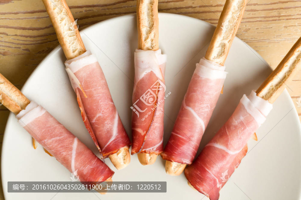 面包棒棍火腿