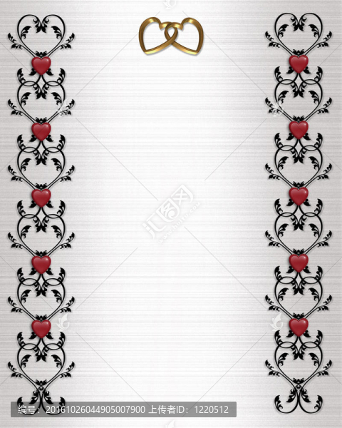 婚禮邀請(qǐng)邊框卷軸