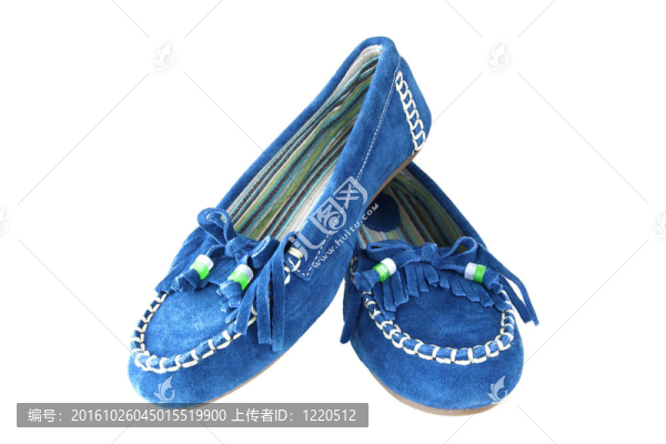 女性的絨面鞋