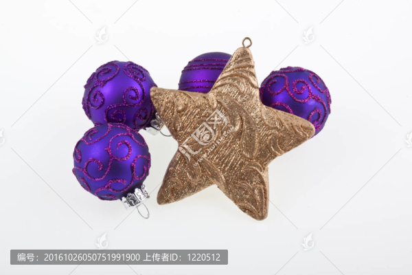 圣誕球和星星
