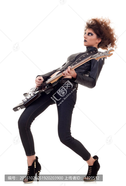 彈電吉他的女人