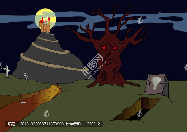 山上古老的城堡