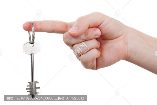 手拿著鑰匙