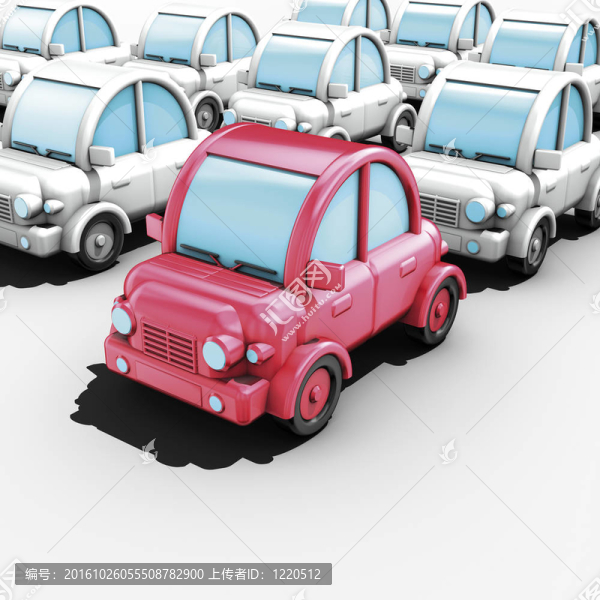 汽車和紅色汽車