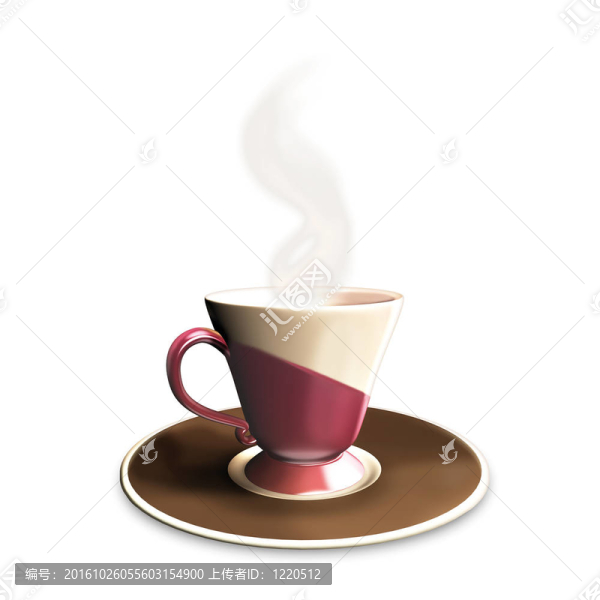 咖啡杯紅褐色