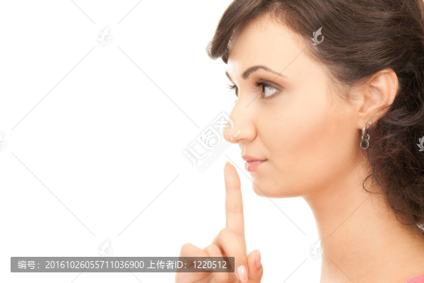手指在嘴唇