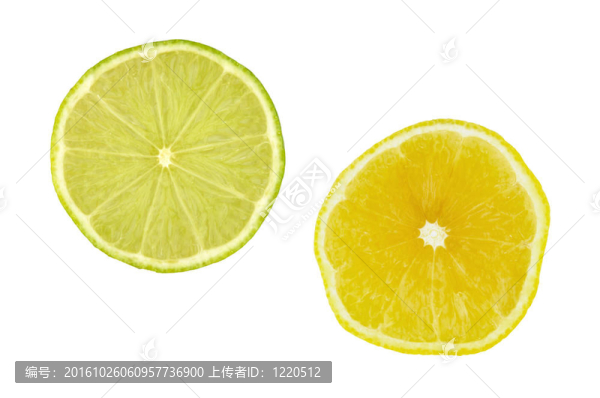 檸檬片和檸檬片