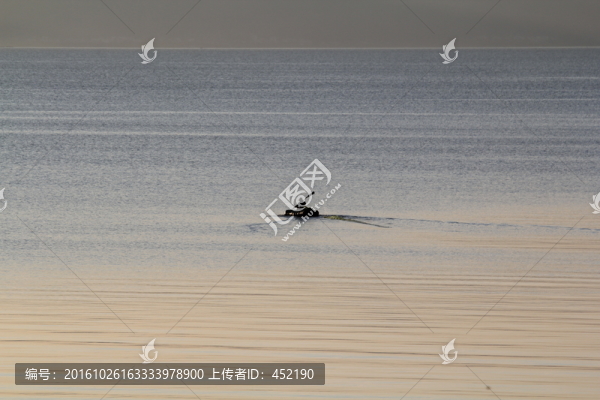 夕陽下的漁夫