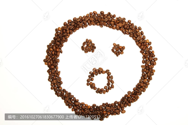 驚訝的笑臉的咖啡豆