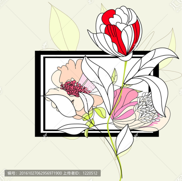 花卉裝飾框