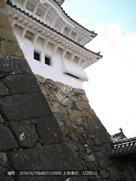 姬路城的細(xì)節(jié)；日本
