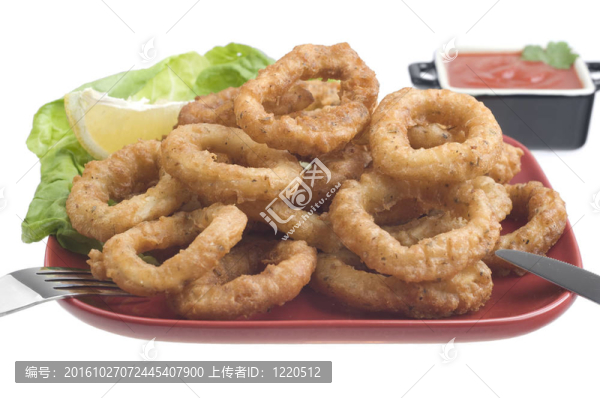 炸魷魚特寫