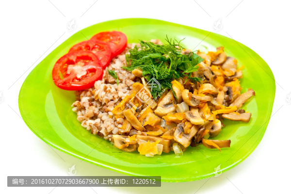 蕎麥和蘑菇