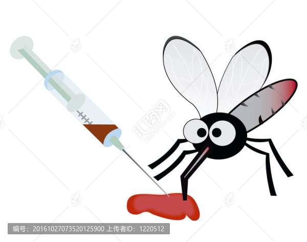 血液和蚊人血的注射器