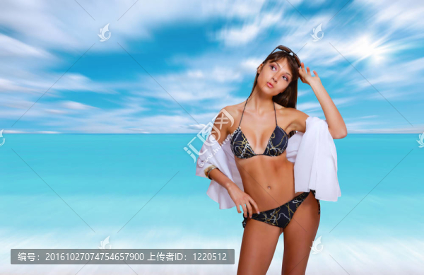 性感的女士穿泳裝