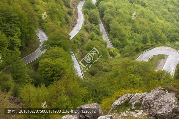 濕的山路