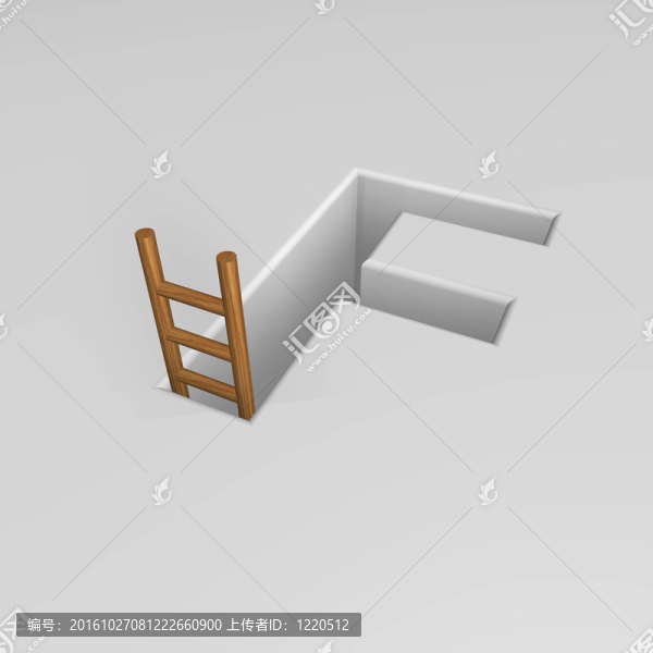 字母F和階梯